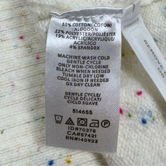 LOFT Confetti Knit Mock Neck Stretch Sweater - Picture 8 of 8